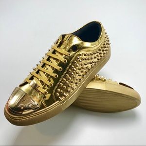 Men’s Angelino Gold Spikes Low Fashion Sneakers